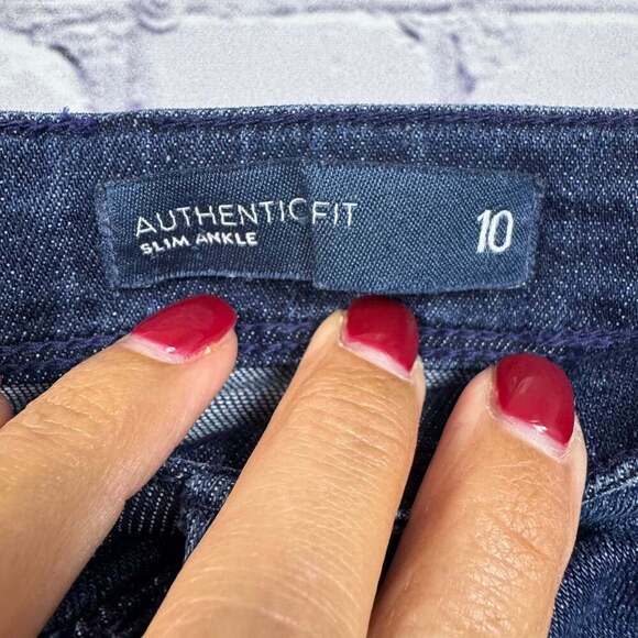 J.Jill Womens Blue Authentic Fit Slim Ankle Jeans Size 10 - Picture 6 of 7